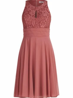 Vera Mont Kleider<Damen Abendkleid rot gemustert