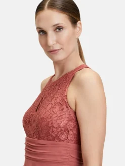 Vera Mont Kleider<Damen Abendkleid rot gemustert