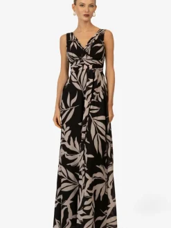 Kraimod Kleider<Damen Abendkleid schwarz gemustert