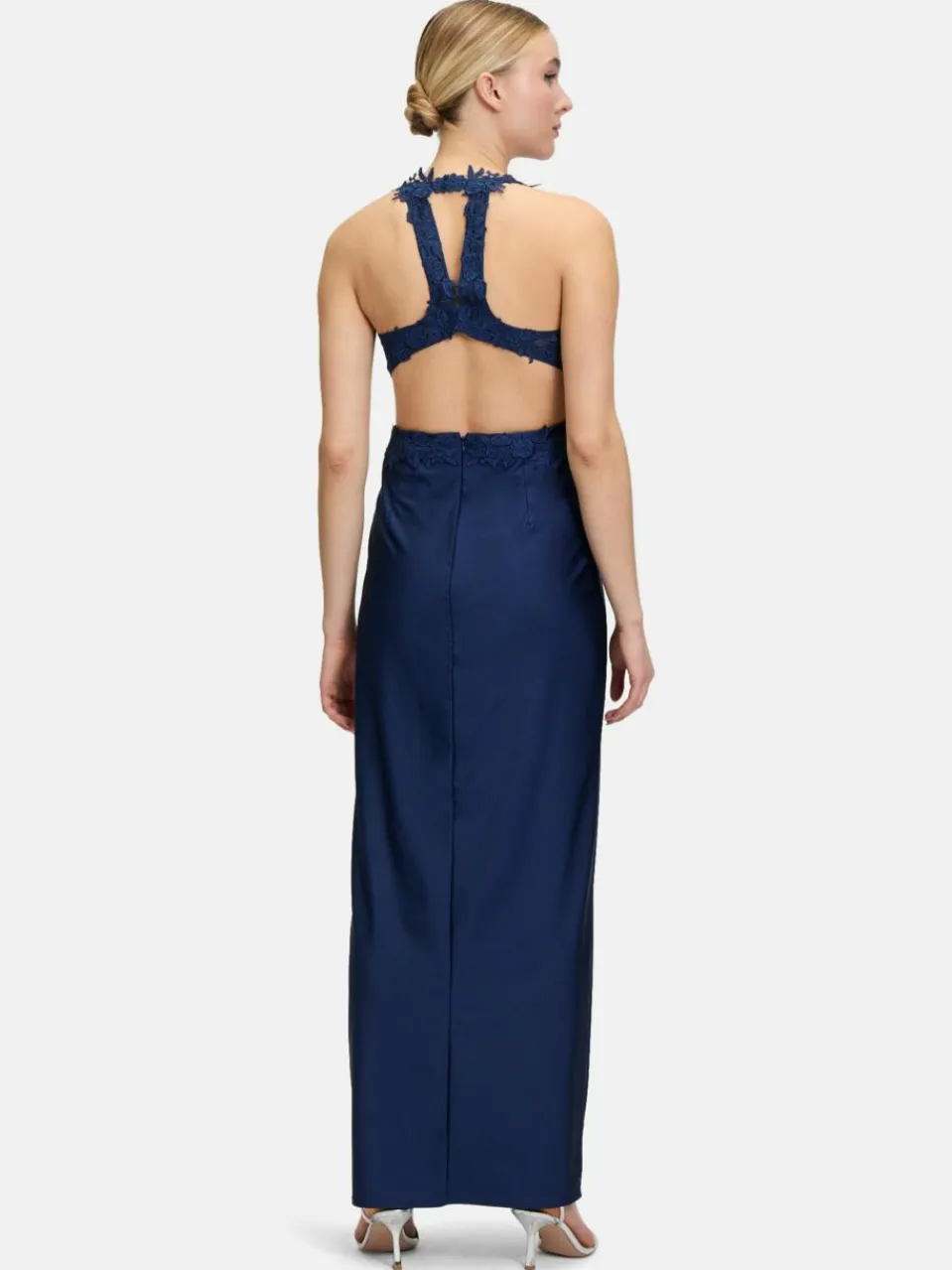 Vera Mont Kleider<Damen Abendkleid marine blau uni