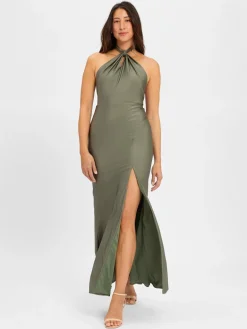 Laona Kleider<Damen Abendkleid schilf uni