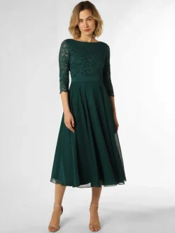 Swing Kleider<Damen Abendkleid tanne uni