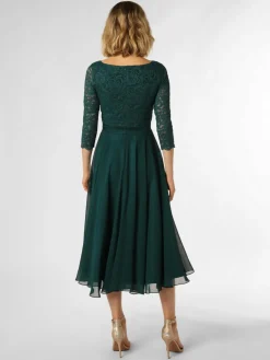 Swing Kleider<Damen Abendkleid tanne uni