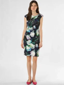 Swing Kleider<Damen Abendkleid marine grün gemustert