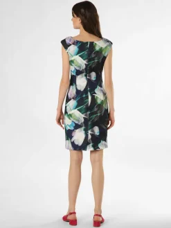 Swing Kleider<Damen Abendkleid marine grün gemustert