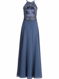 Vera Mont Kleider<Damen Abendkleid blau blue stone uni