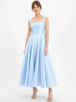 Marie Lund Kleider<Damen Abendkleid hellblau uni