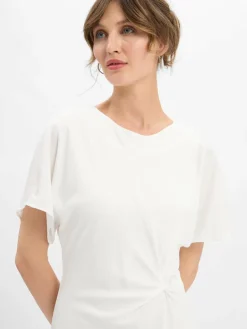 Marie Lund Kleider<Damen Abendkleid ecru uni