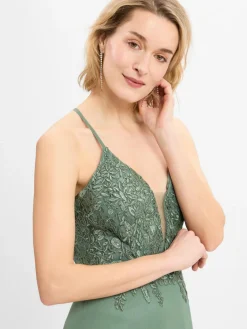 VM Kleider<Damen Abendkleid schilf uni