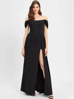 Marie Lund Kleider<Damen Abendkleid schwarz uni