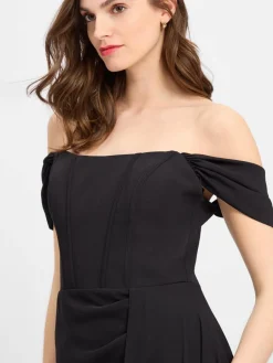 Marie Lund Kleider<Damen Abendkleid schwarz uni