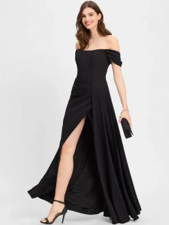 Marie Lund Kleider<Damen Abendkleid schwarz uni