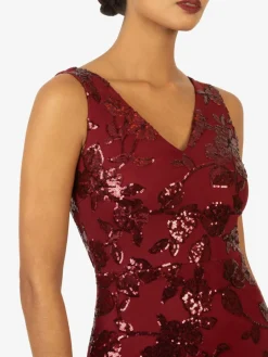 Kraimod Kleider<Damen Abendkleid bordeaux gemustert