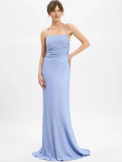 Marie Lund Kleider<Damen Abendkleid hellblau uni