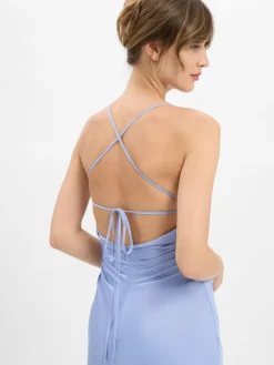 Marie Lund Kleider<Damen Abendkleid hellblau uni