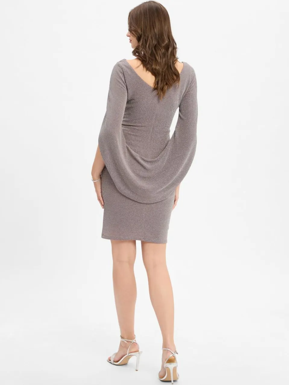 Vera Mont Kleider<Damen Abendkleid taupe strukturiert