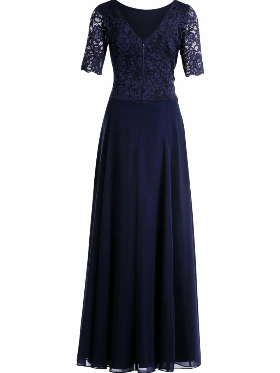 Vera Mont Kleider<Damen Abendkleid marine blau uni