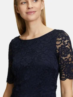 Vera Mont Kleider<Damen Abendkleid marine blau uni