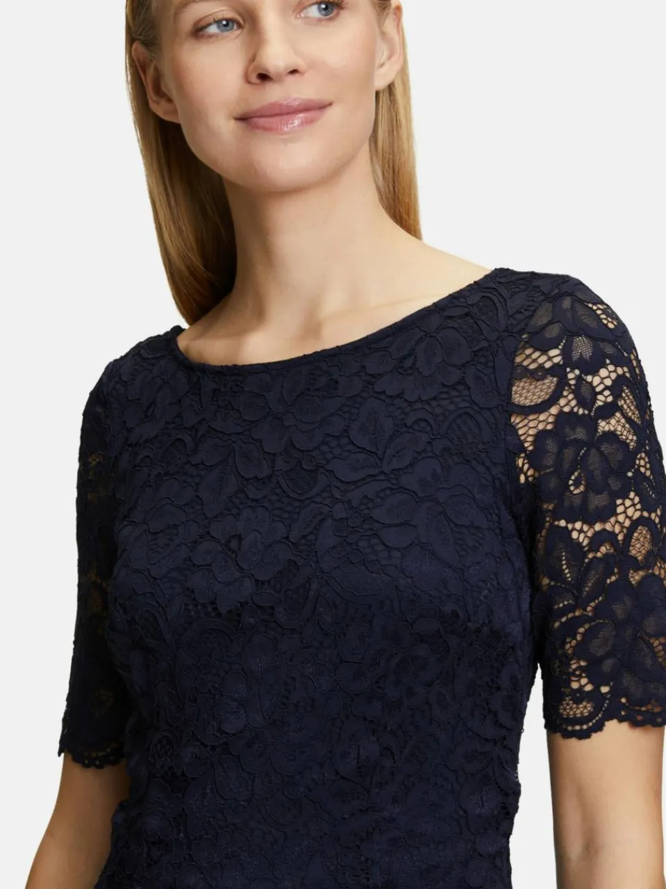 Vera Mont Kleider<Damen Abendkleid marine blau uni