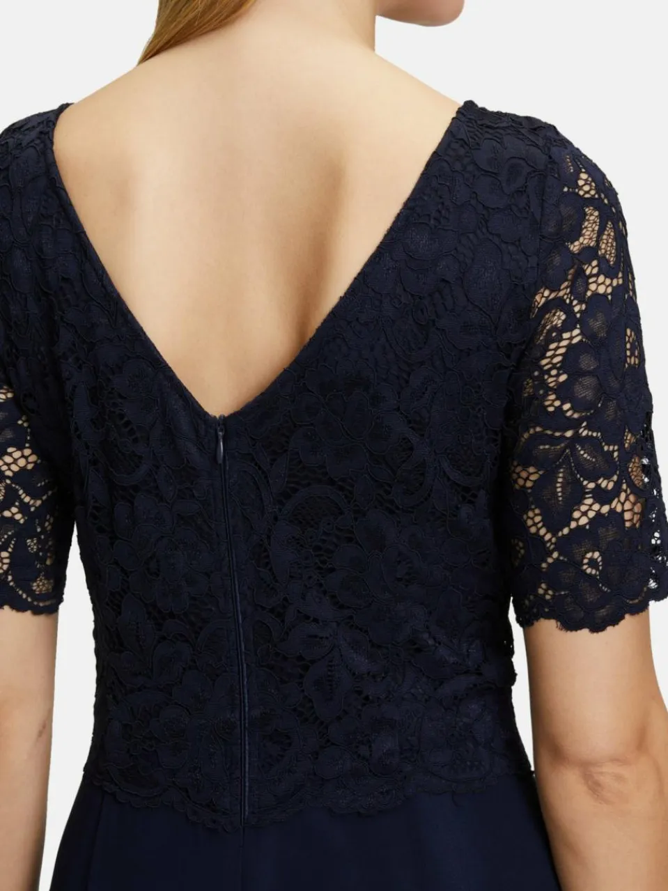 Vera Mont Kleider<Damen Abendkleid marine blau uni