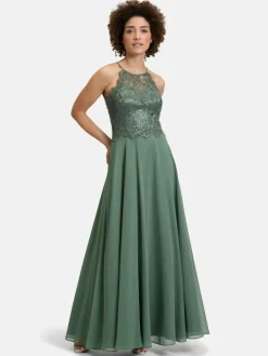 Vera Mont Kleider<Damen Abendkleid grün khaki uni