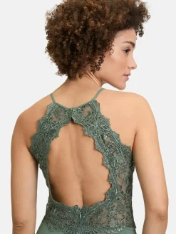 Vera Mont Kleider<Damen Abendkleid grün khaki uni