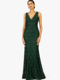 Kraimod Kleider<Damen Abendkleid grün gemustert