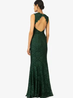 Kraimod Kleider<Damen Abendkleid grün gemustert