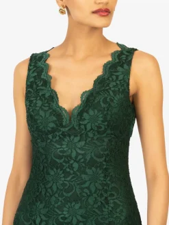 Kraimod Kleider<Damen Abendkleid grün gemustert