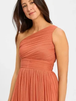 Marie Lund Kleider<Damen Abendkleid rosenholz uni