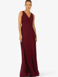 Kraimod Kleider<Damen Abendkleid bordeaux uni