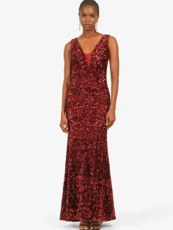 Kraimod Kleider<Damen Abendkleid bordeaux uni