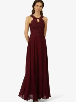 Kraimod Kleider<Damen Abendkleid bordeaux uni