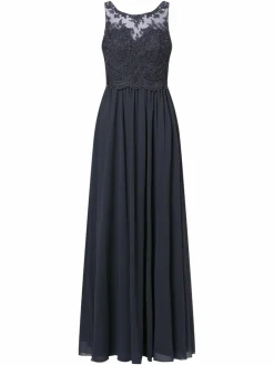 Laona Kleider<Damen Abendkleid grau blau uni