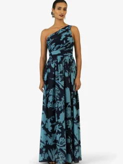 Kraimod Kleider<Damen Abendkleid marine gemustert