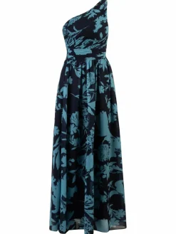 Kraimod Kleider<Damen Abendkleid marine gemustert