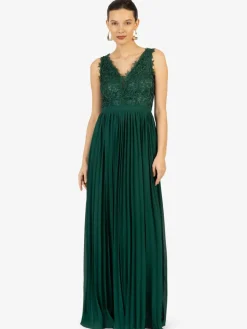 Kraimod Kleider<Damen Abendkleid grün gemustert