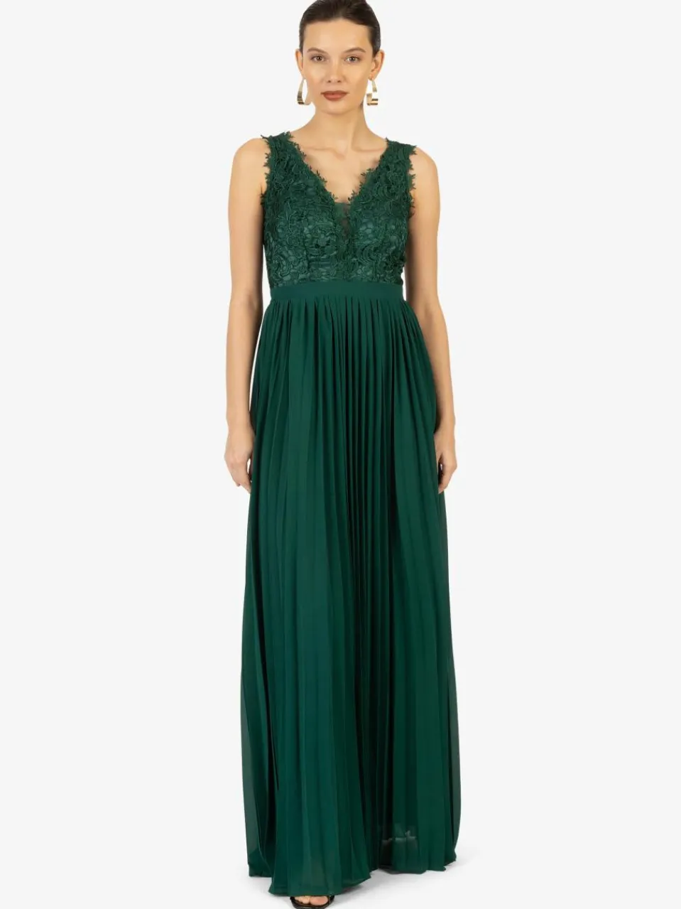 Kraimod Kleider<Damen Abendkleid grün gemustert