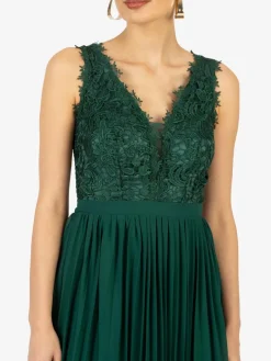 Kraimod Kleider<Damen Abendkleid grün gemustert