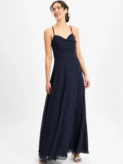 Marie Lund Kleider<Damen Abendkleid marine uni