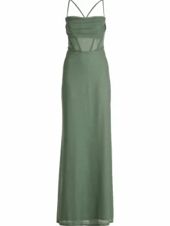 Vera Mont Kleider<Damen Abendkleid lind grün uni