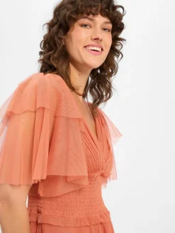 Marie Lund Kleider<Damen Abendkleid terra uni