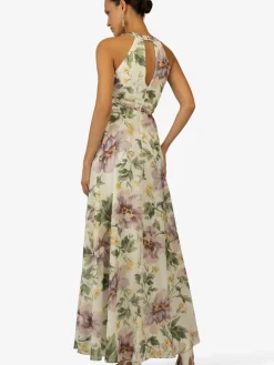 Kraimod Kleider<Damen Abendkleid grün gemustert