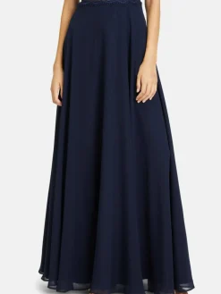 Vera Mont Kleider<Damen Abendkleid marine blau uni