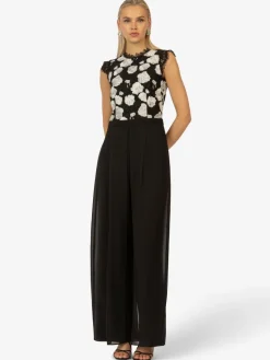 Kraimod Hosen<Damen Abendoverall schwarz gemustert