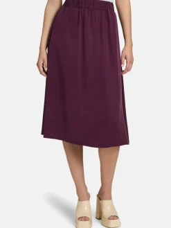 Cartoon Röcke<Damen A-Linien-Rock aubergine uni