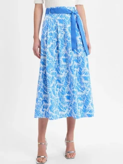 More & More Röcke<Damen A-Linien-Rock blau weiß gemustert