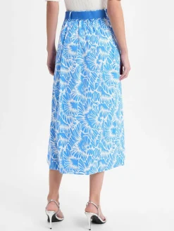 More & More Röcke<Damen A-Linien-Rock blau weiß gemustert