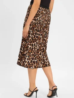 Betty & Co Röcke<Damen A-Linien-Rock schwarz braun gemustert
