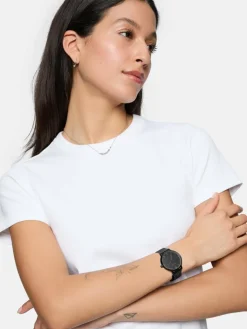 Tamaris Uhren<Damen Armbanduhr schwarz uni